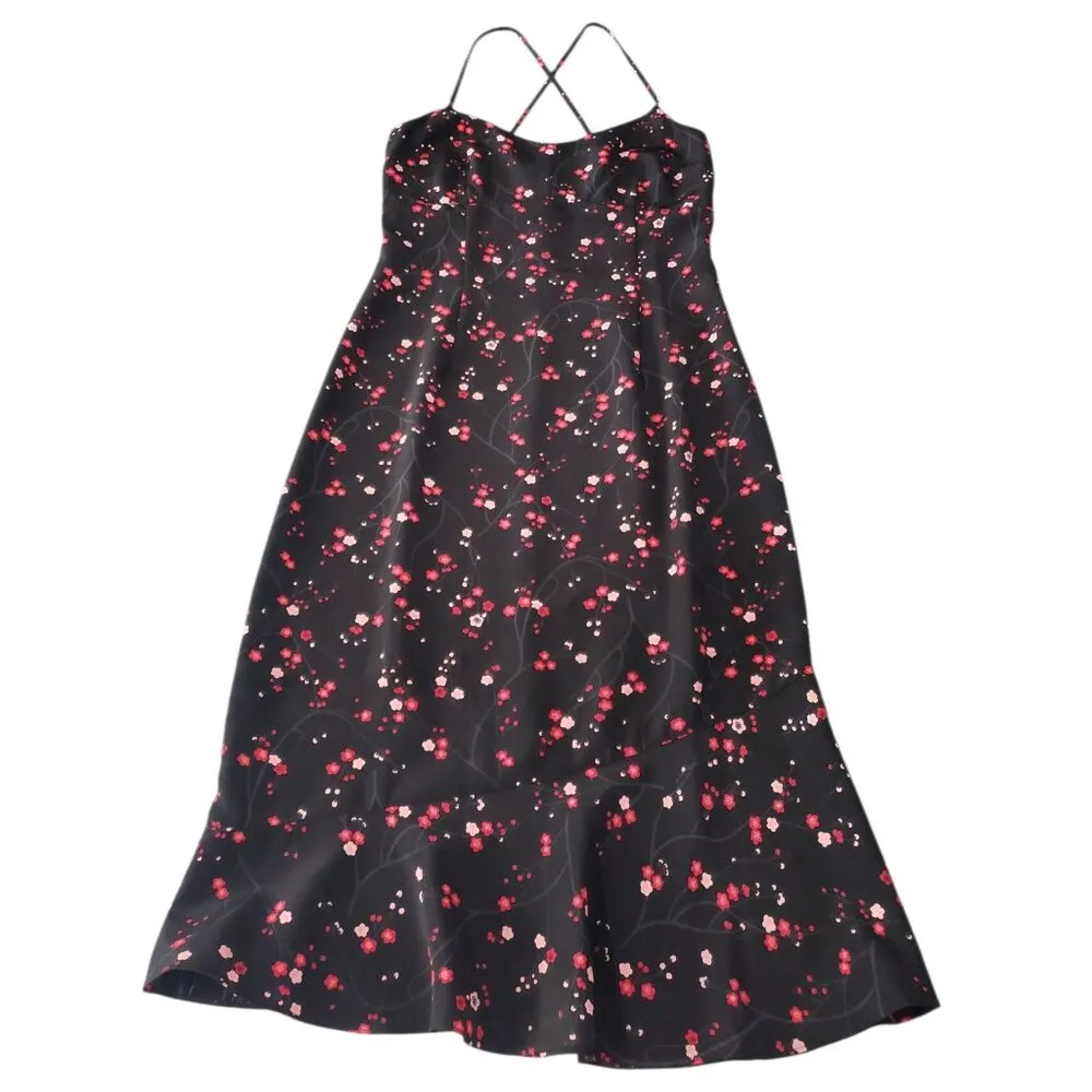 Vintage Express Womens Floral Strapless Midi Length Dress 11/12 - Image 3