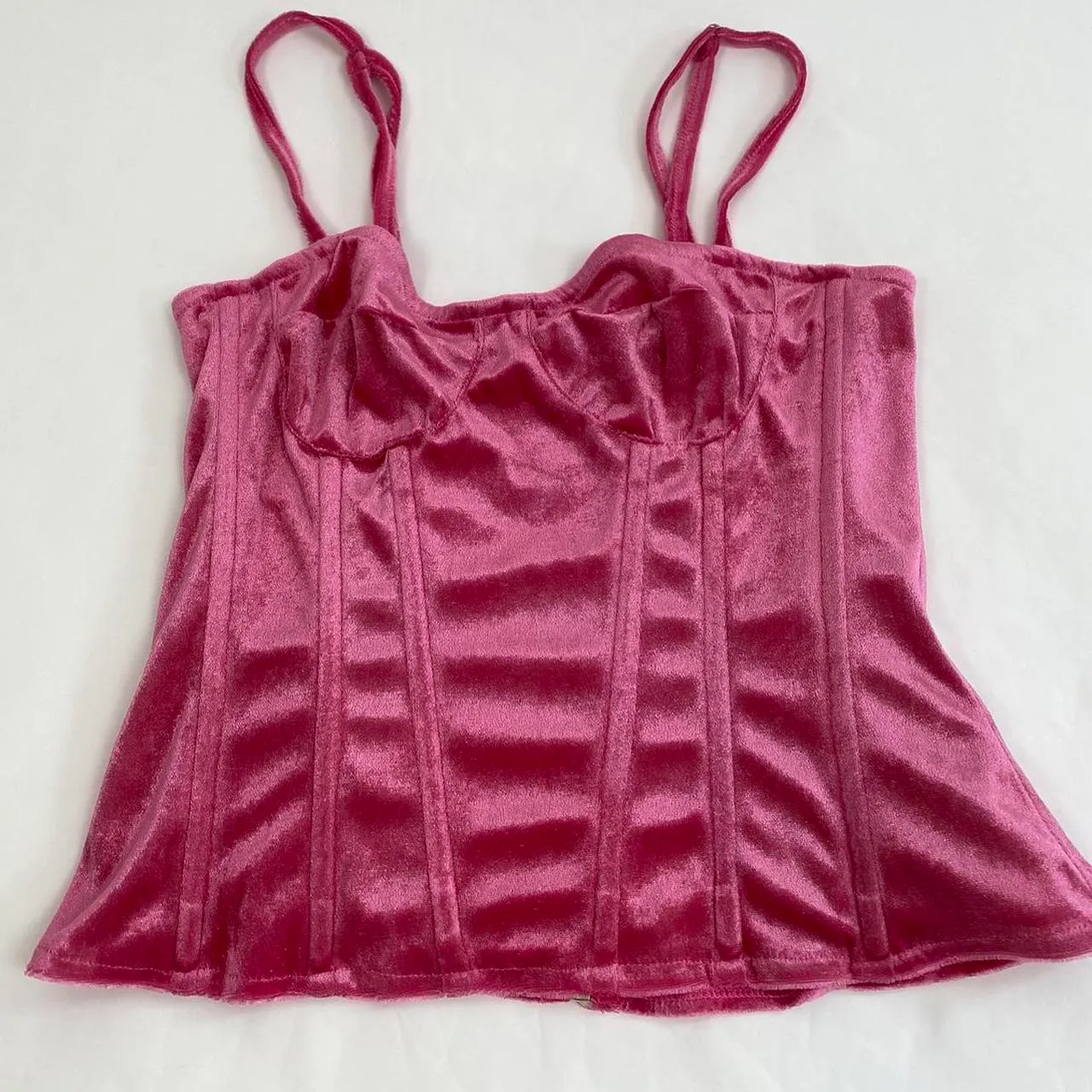 PrettyLittleThing Velour Corset Top - Image 5