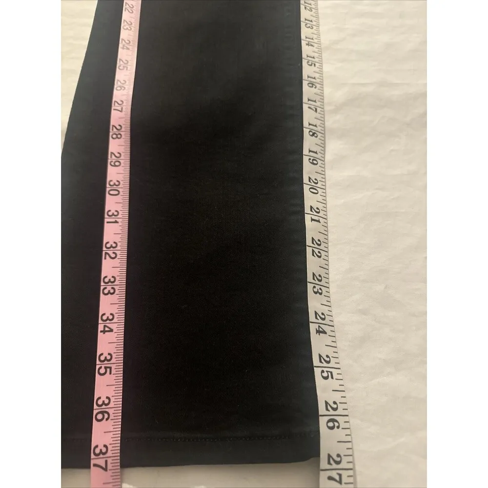 Womens Jeans Denim Size 30 High Rise Slim Straight Black Relaxed Ankle - Image 14
