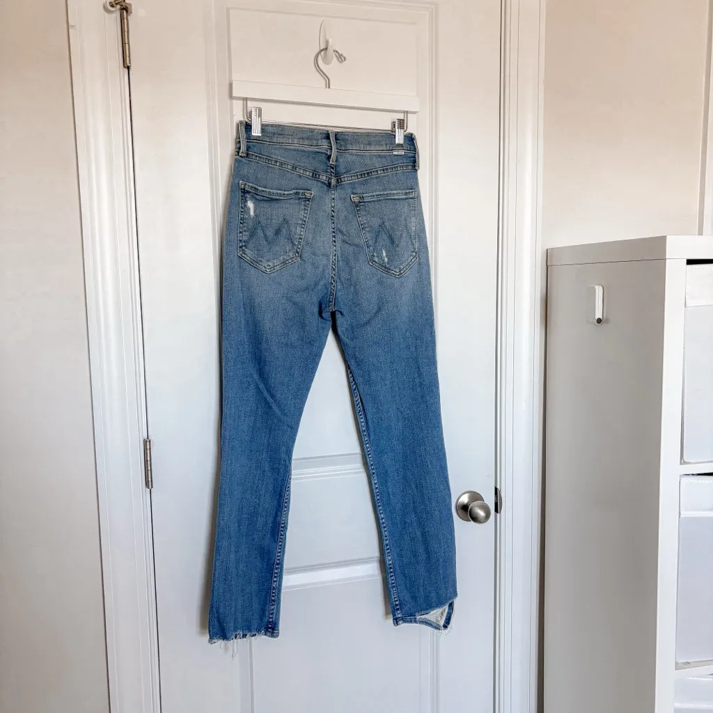 Mother High Waisted Rider Ankle Jeans in Kiss And Make Up Again Blue Size 27 - Image 6