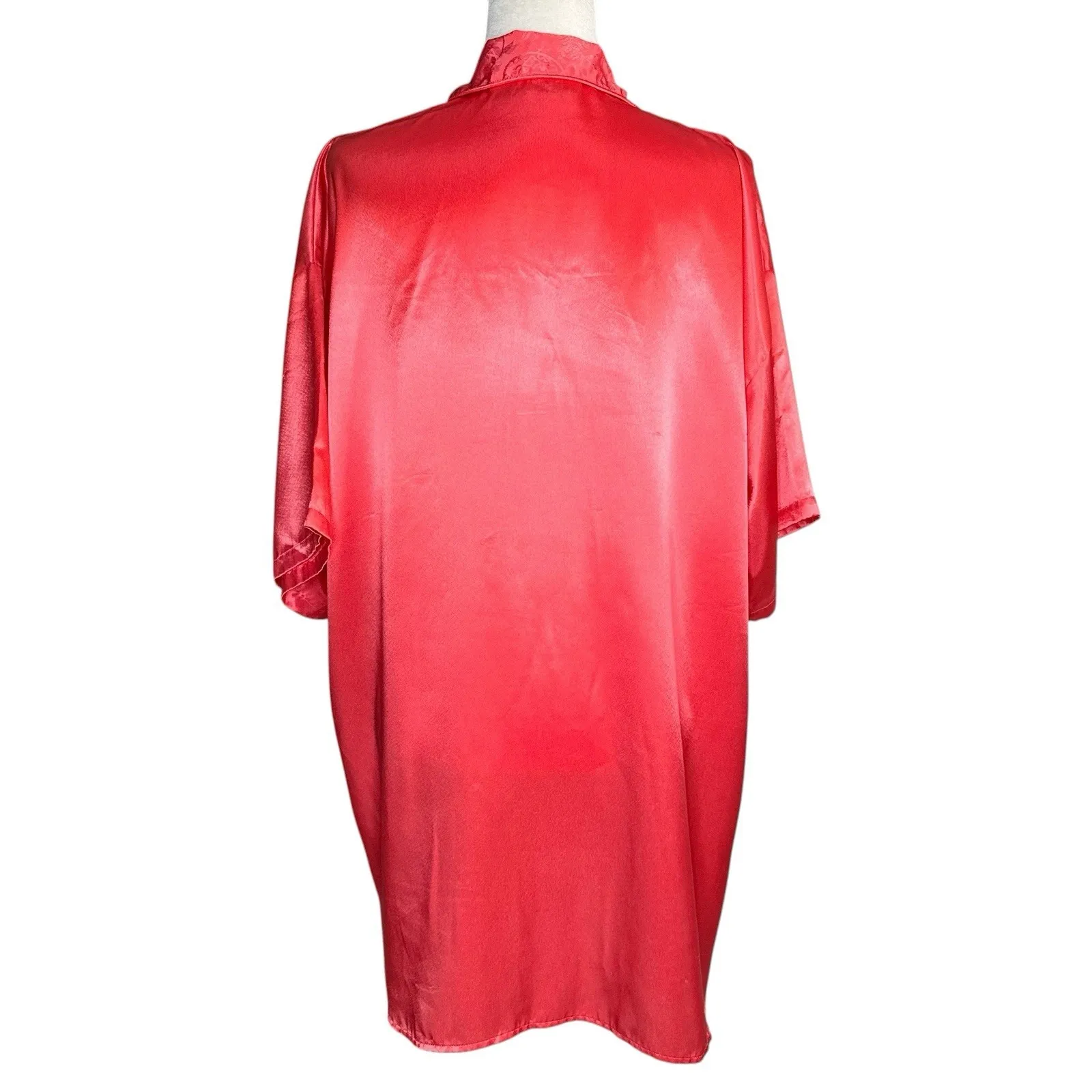 Vintage‎ 90s Gold Label Victorias Secret Night Shirt Dress M/L Satin Oversized - Image 4