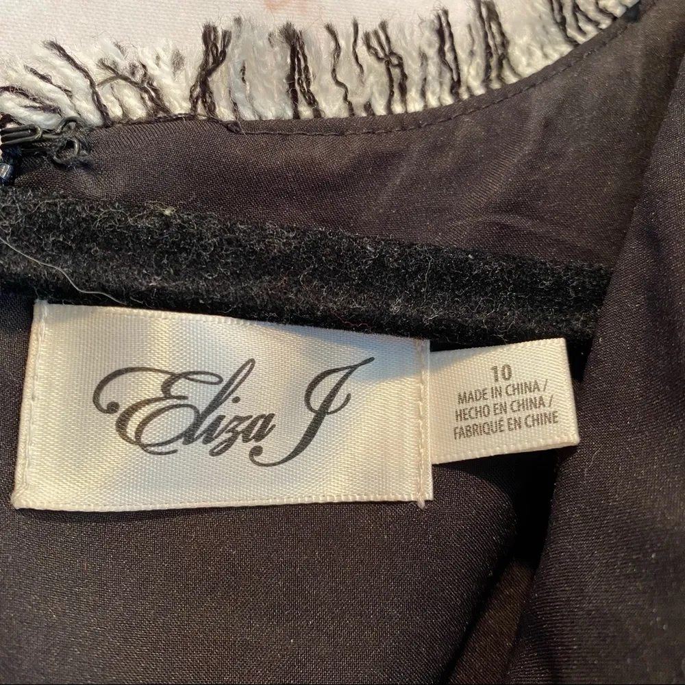 Eliza J sleeveless ruffle layered hem tweed dress - Image 7