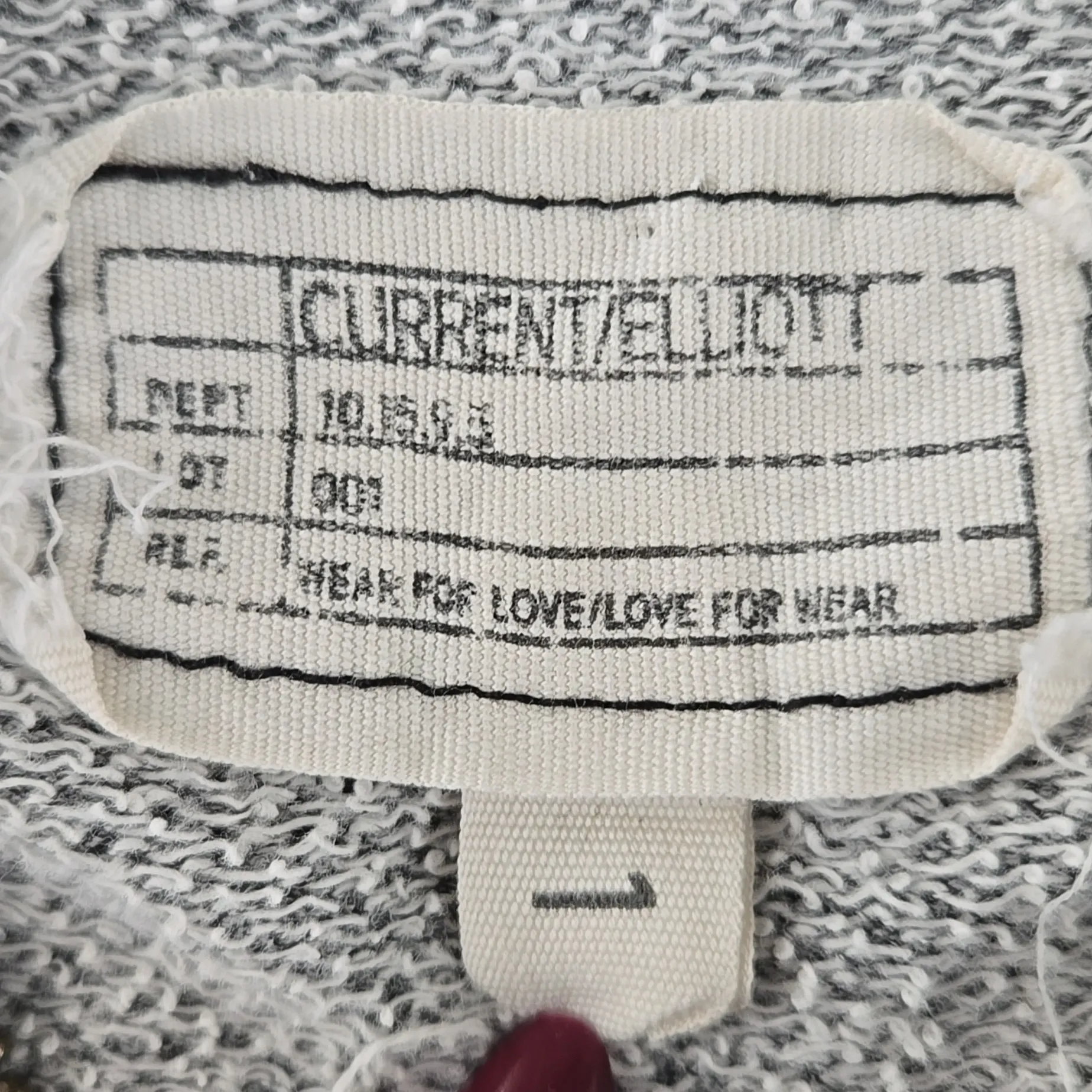 Current/Elliott The Vintage Zip Star Print Hoodie In Gray With Black Star Size 1 - Image 4