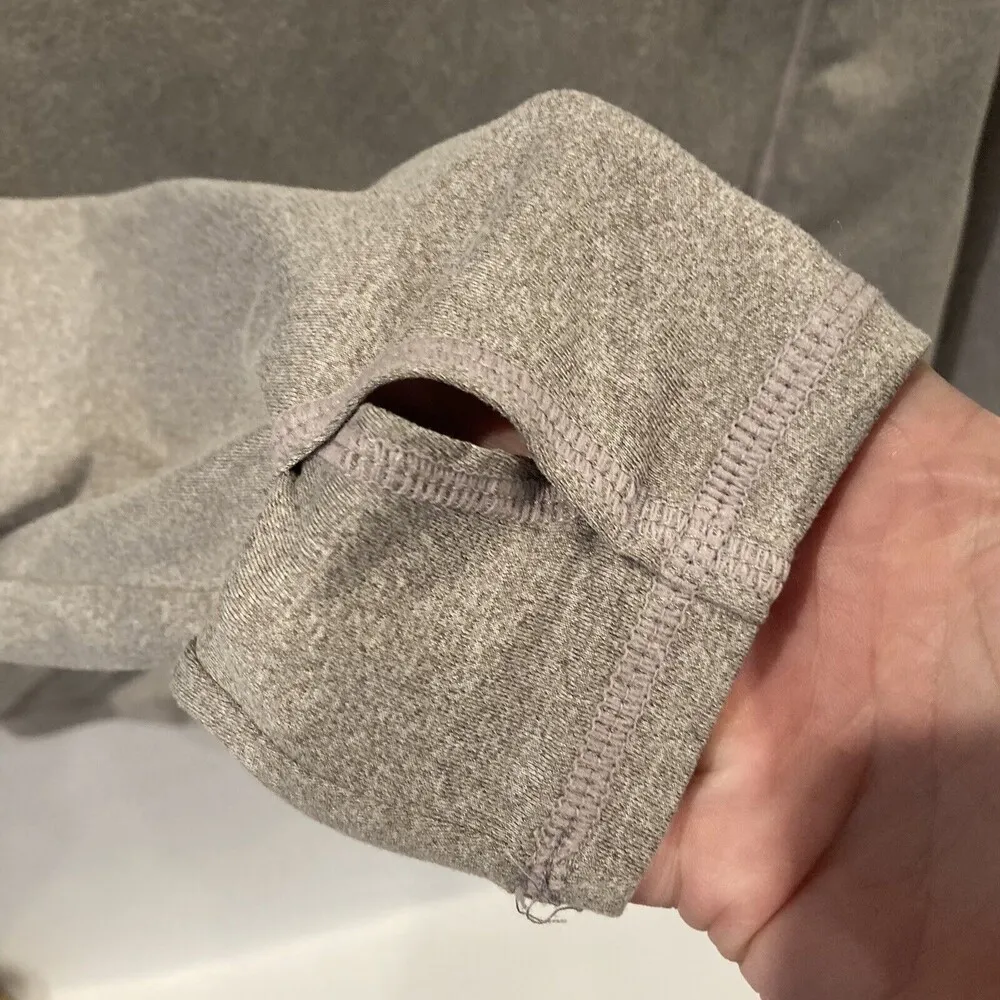 Athleta Shirt Womens Medium 1/2 Zip Gray Thumb Holes Athletic - Image 7