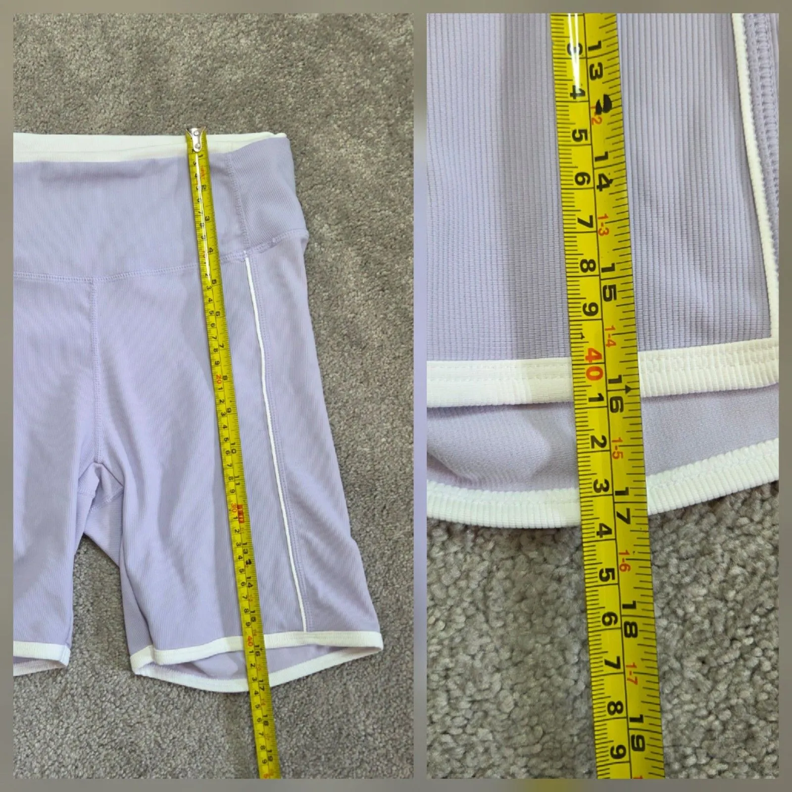 Wilo The Label Swift Bike Shorts Medium Women's Lilac Purple Ribbed - Image 8