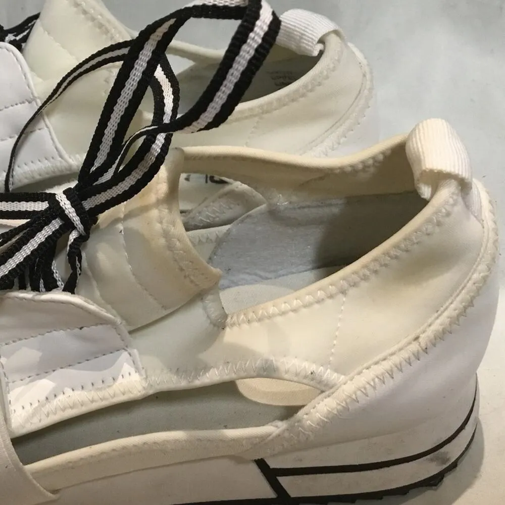 BEBE Brienna White CRYSTAL LOGO BLING Cutout Sport Fashion Sneakers - Image 10