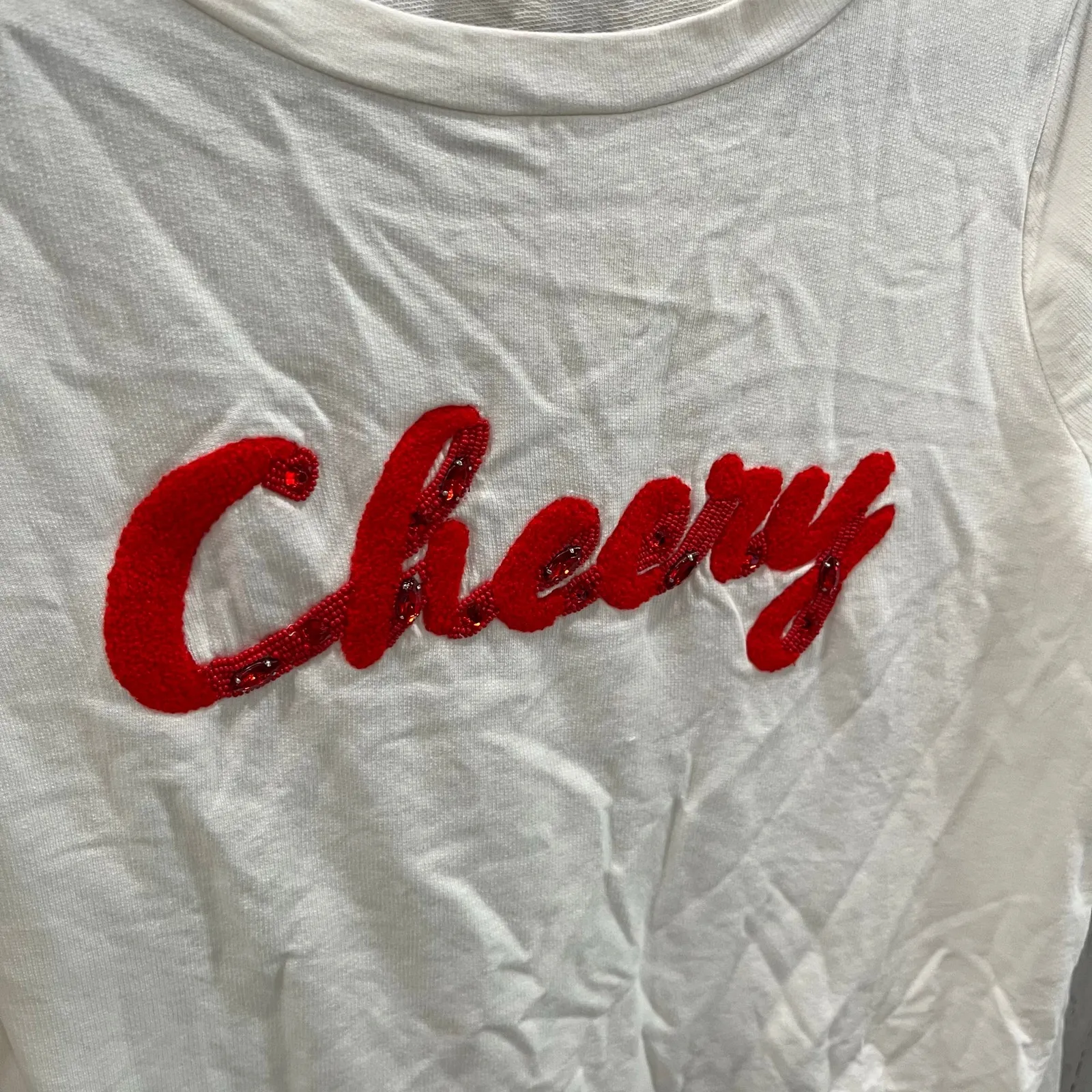 Lilly Pulitzer Long Sleeve Rami Sweater Cheery Ruby Red Graphic Womens Medium - Image 3