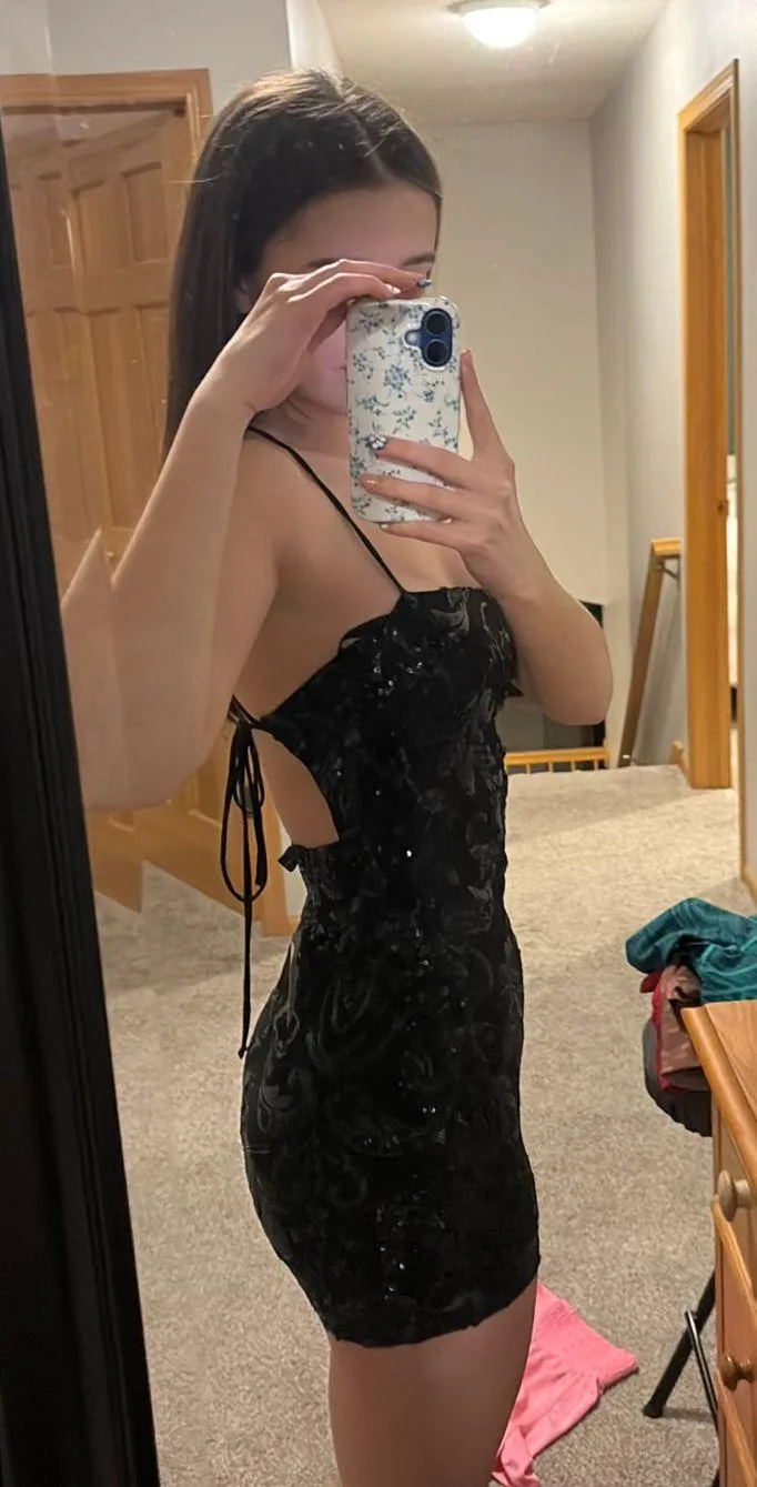 Sequin Homecoming Dress - Image 3