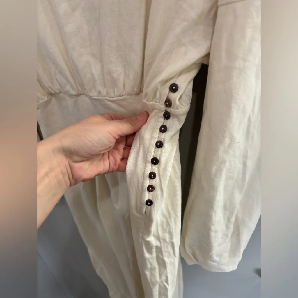 New Free People Beach Ibiza Midi Dress Size Small MSRP: $98 White ivory Beachy - Image 10