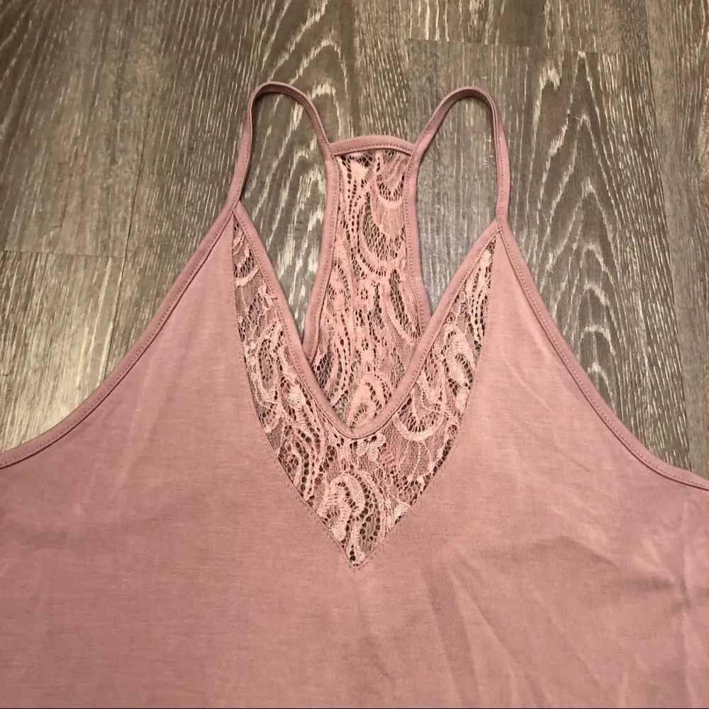 Caution To The Wind Lacy Tank Top Mauve‎ Size Small - Image 2