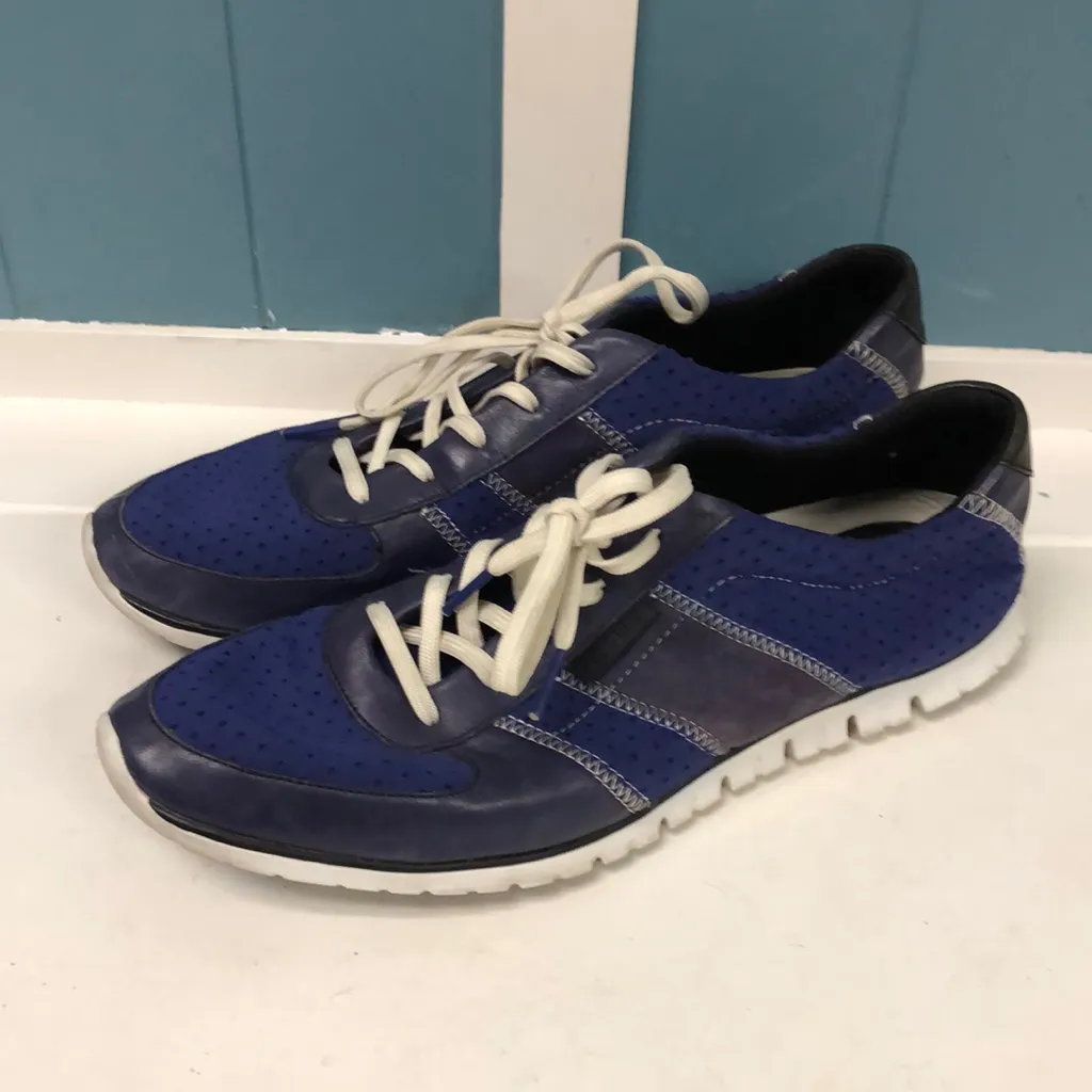 Cole Haan Zerogrand Purple‎ Casual Sneaker Perf White Shoes D44458 Womens 11 - Image 2