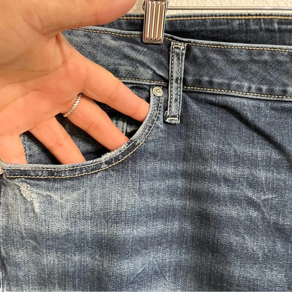 Silver Jeans Womens Denim Blue Boyfriend Stretch Light Distressed Plus Size 24 - Image 5