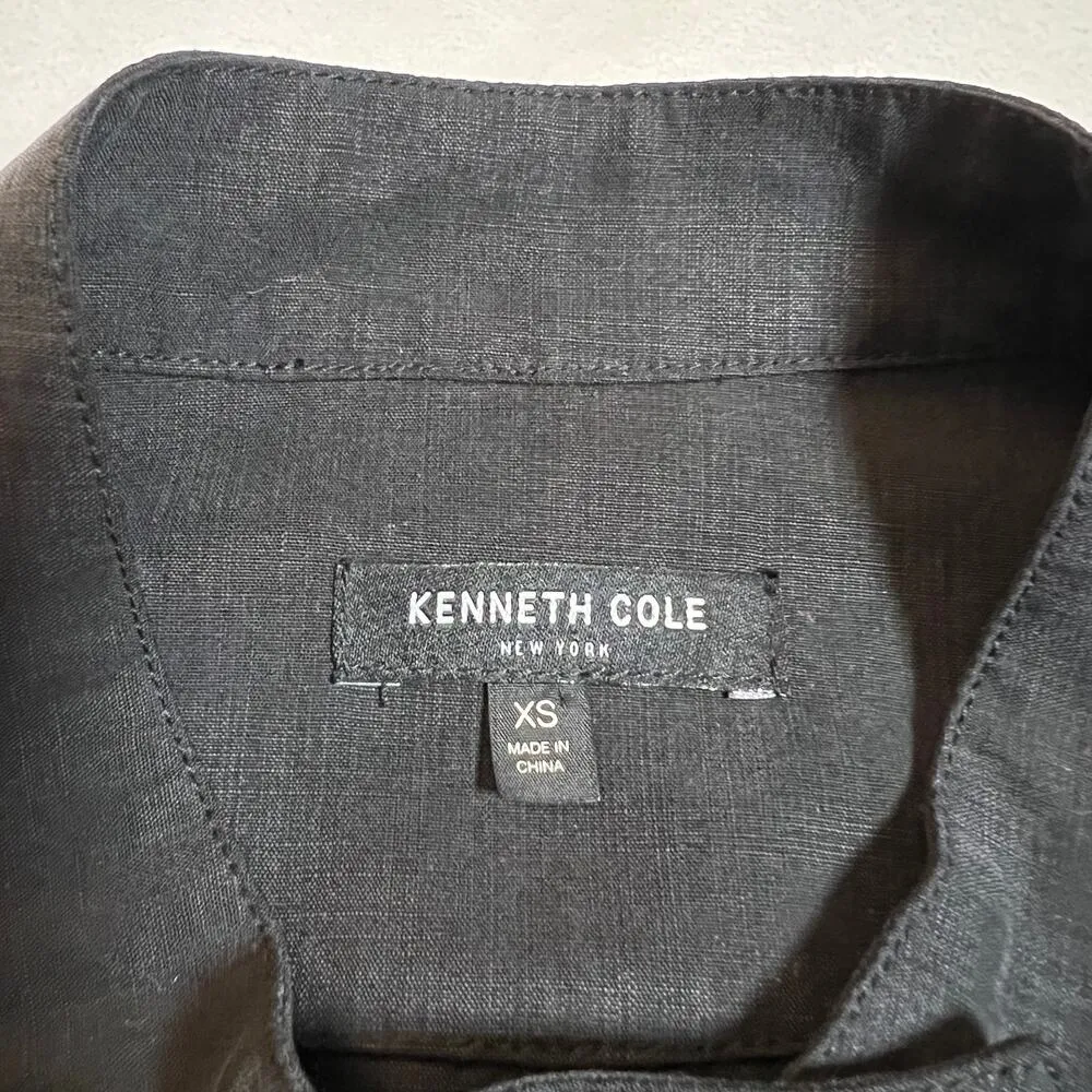 Kenneth Cole Utility Full Zipper Long Line Vest Size XS Minimalist Tencel Casual - Image 4