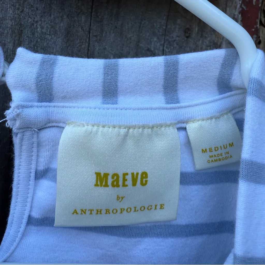 Women’s Medium Maeve by Anthropologie Striped Graphic Cropped Tank - Image 2