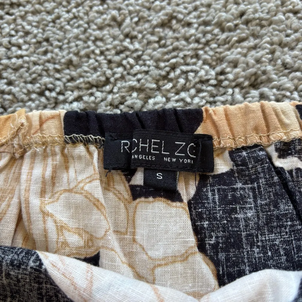 Rachel Zoe Floral Linen Blend Midi Wrap Skirt Size Small - Image 3