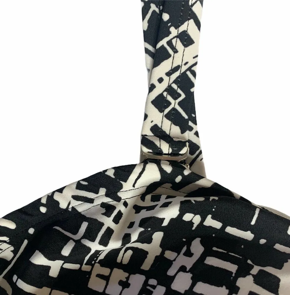 NEW Fresh Water One Piece Removable Strap Skirted Swimsuit Slimming Black 30W - Image 3