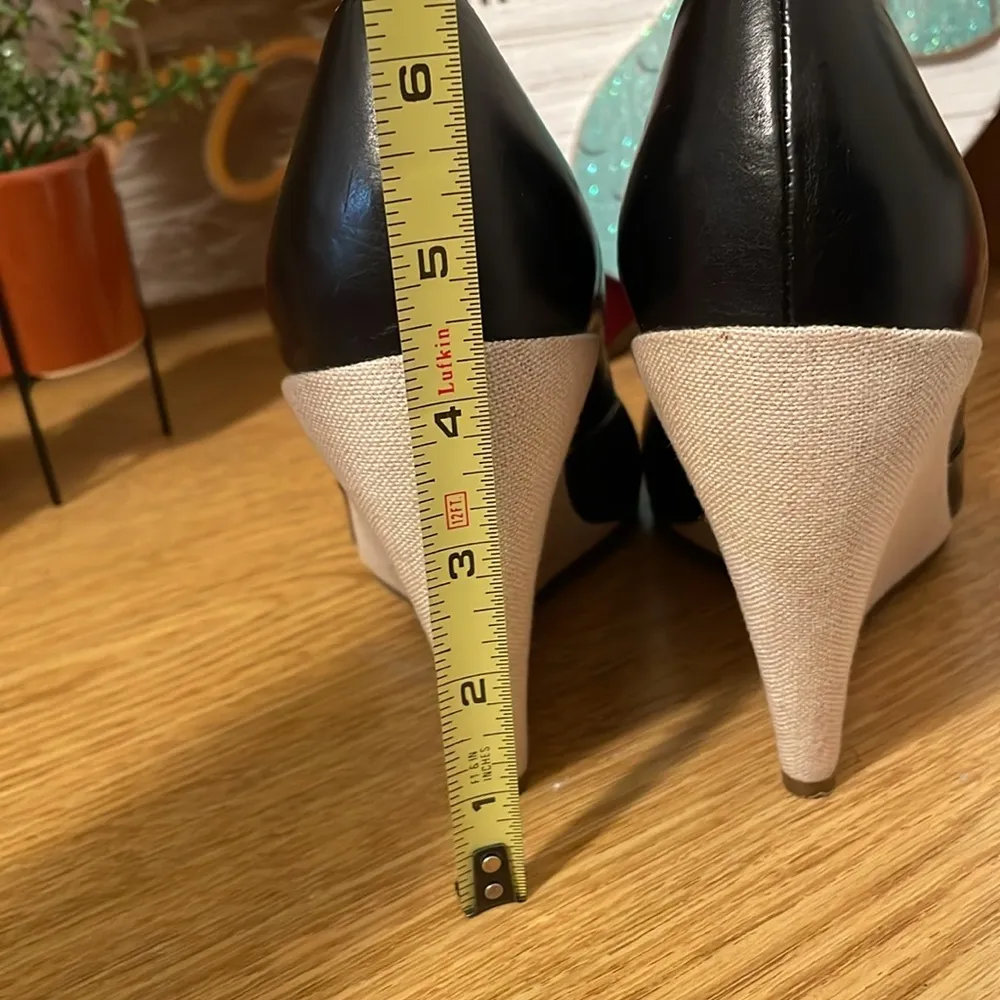 👠👠👠BOGOHO 👠👠👠Bally PeepToe Black Leather Wedge Heels Size undefined - Image 4