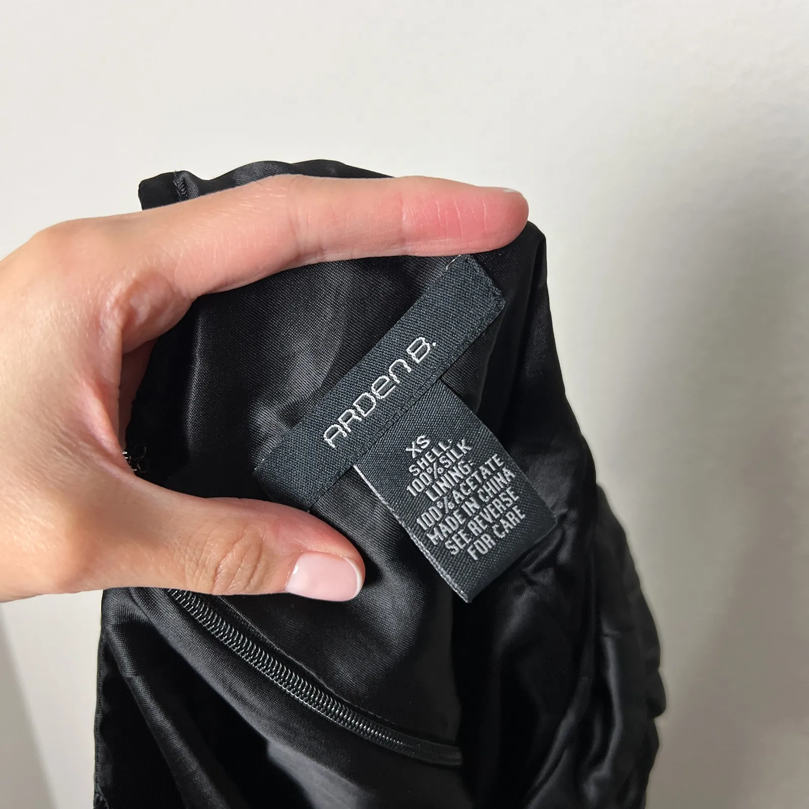 90s y2k vintage arden b black silk lace v neck tie ribbon minimalist midi dress Size XS - Image 7