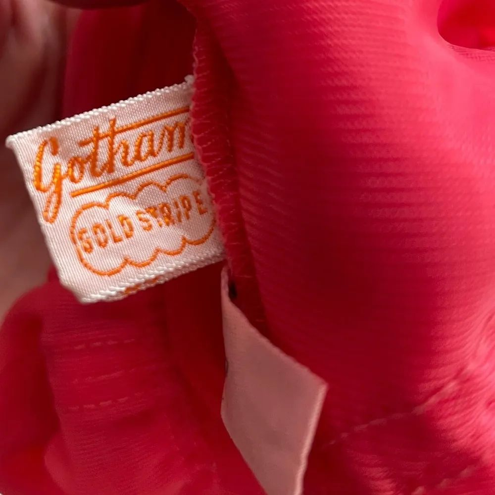 Gotham Gold Stripe Vintage 50s Pink Romantic Ruffle Maxi Lingerie Slip Dress Size 34 - Image 4