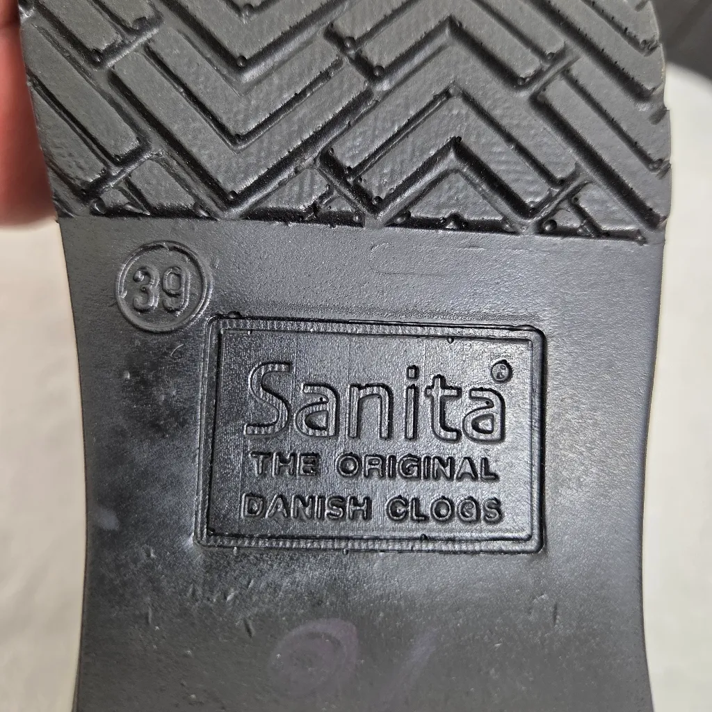 Sanita Aurora‎ Professional Danish Clogs Shoes Black Blue Nurse Size EU 39 US 8 - Image 11