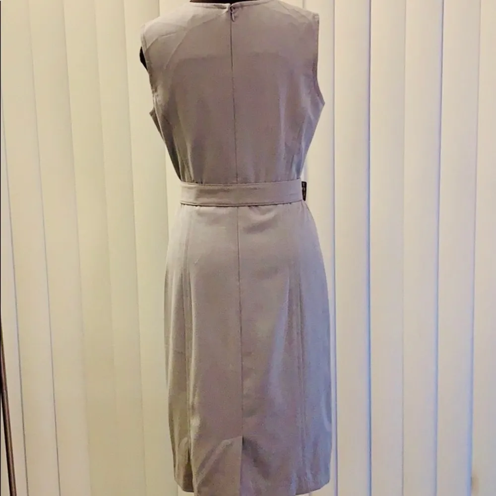 Calvin Klein gray sleeveless belted dress. - Image 2