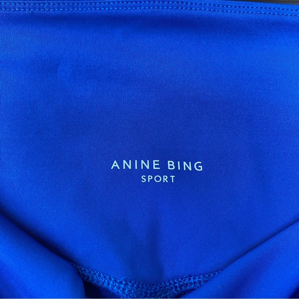 ANINE BING Sport Blake High Rise Active Leggings Electric Blue Sz Medium - Image 5