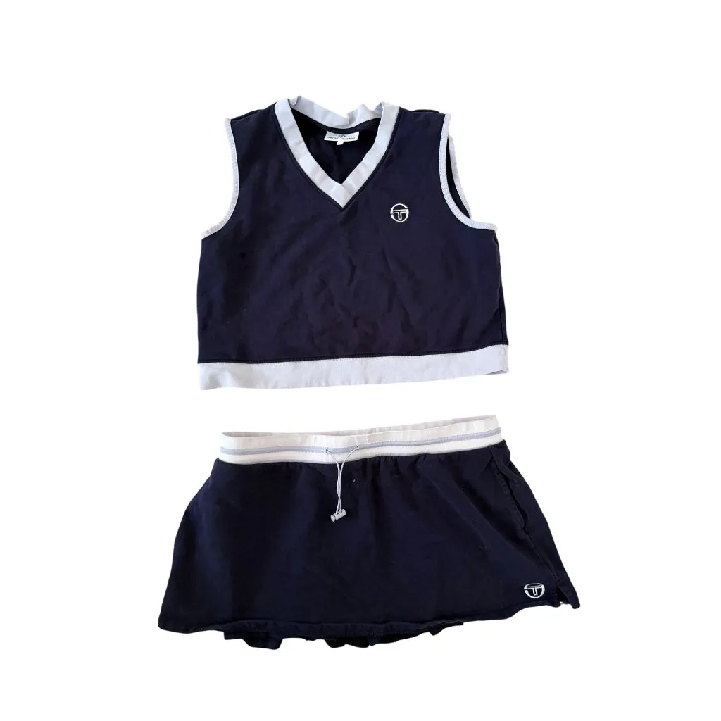 SERGIO TACCHINI Navy Blue White Two Piece Tennis Top and Skort Size XXL - Image 5