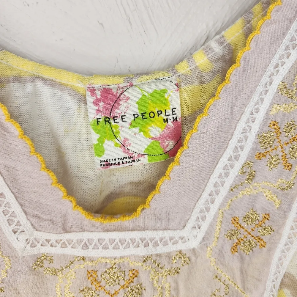 Free people yellow boho top - Image 3