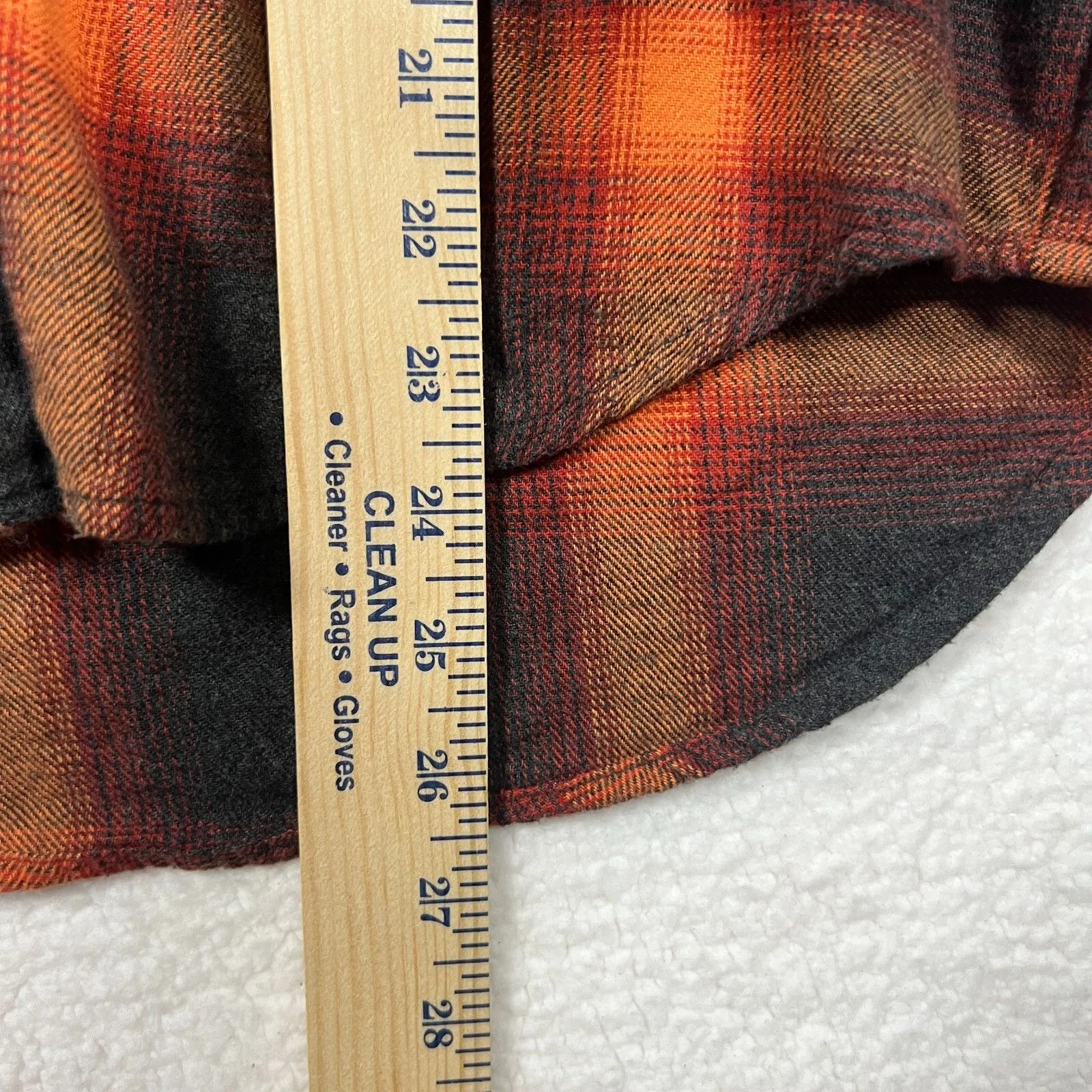 Old Navy Womens Plaid Boyfriend Shirt Flannel Swifty Evermore XS Orange Black - Image 8