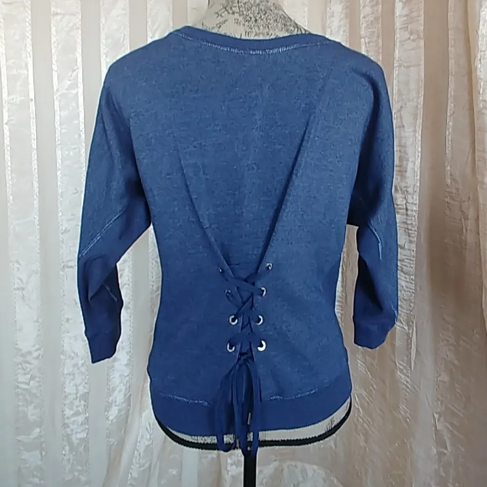 Juicy Couture Blue Tie Back Top - Image 2