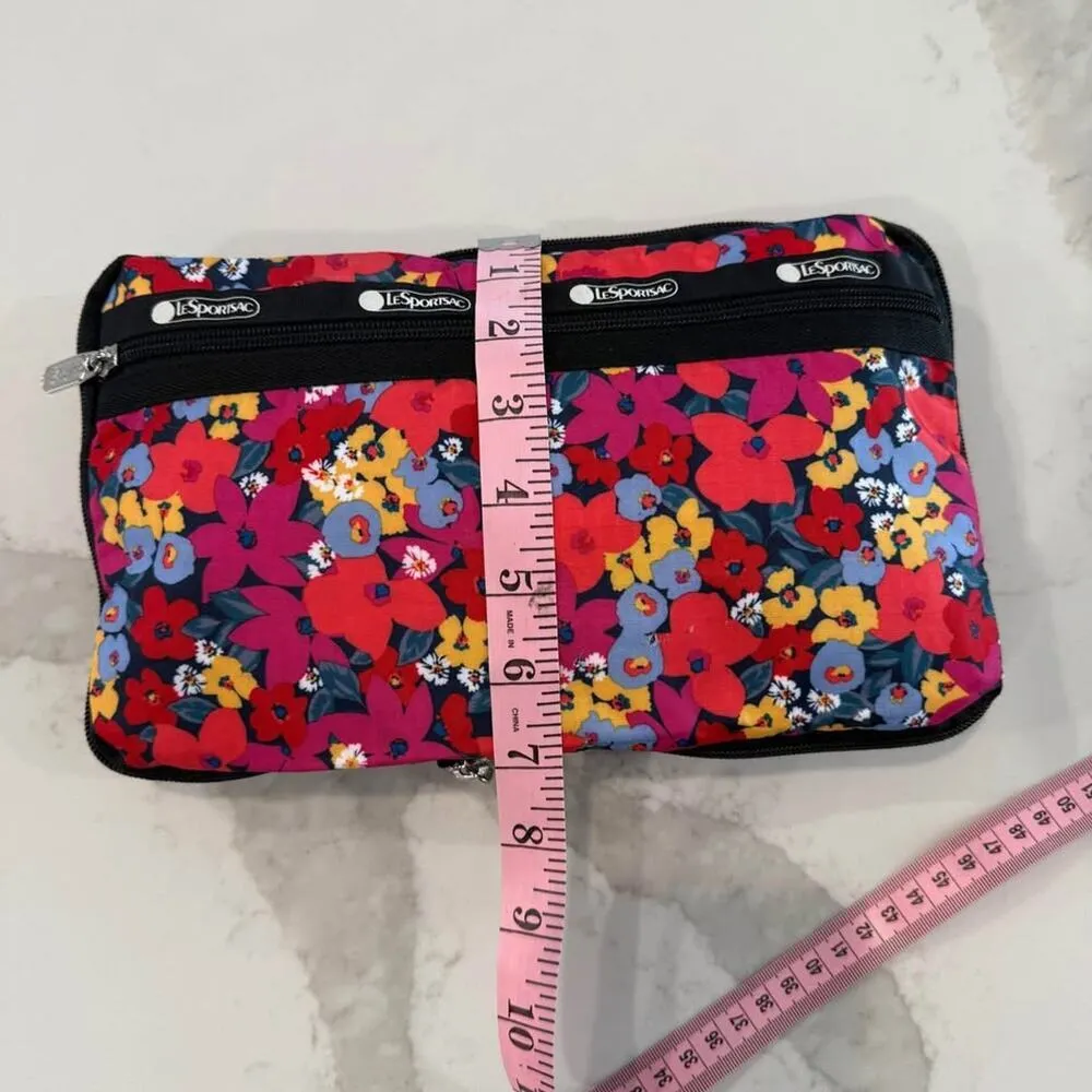 LeSportsac Womens Packable Nylon Slim ToteBag Adjustable Crossbody Bright Floral - Image 9