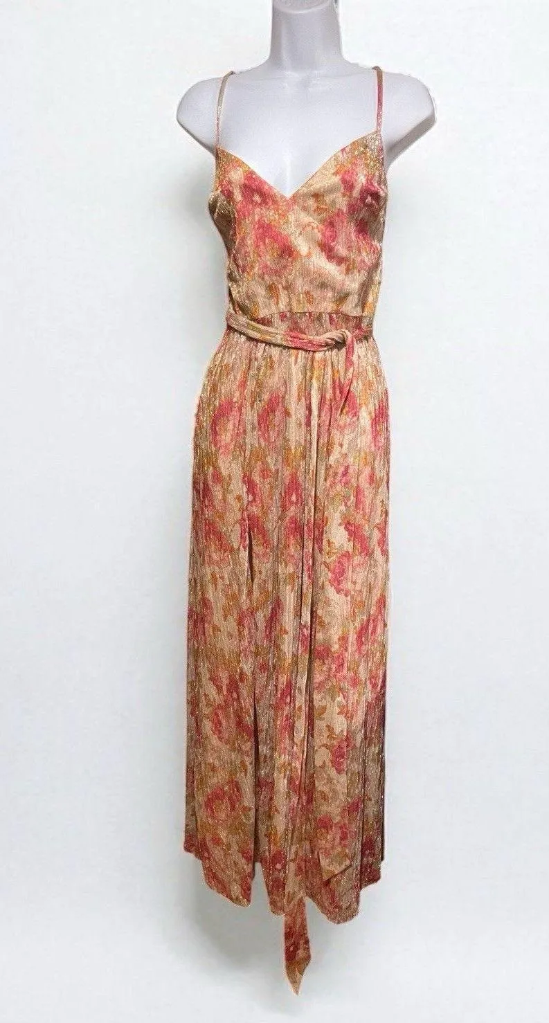 Dress the Population Pink floral Chrissy Gown SZ L - Image 5