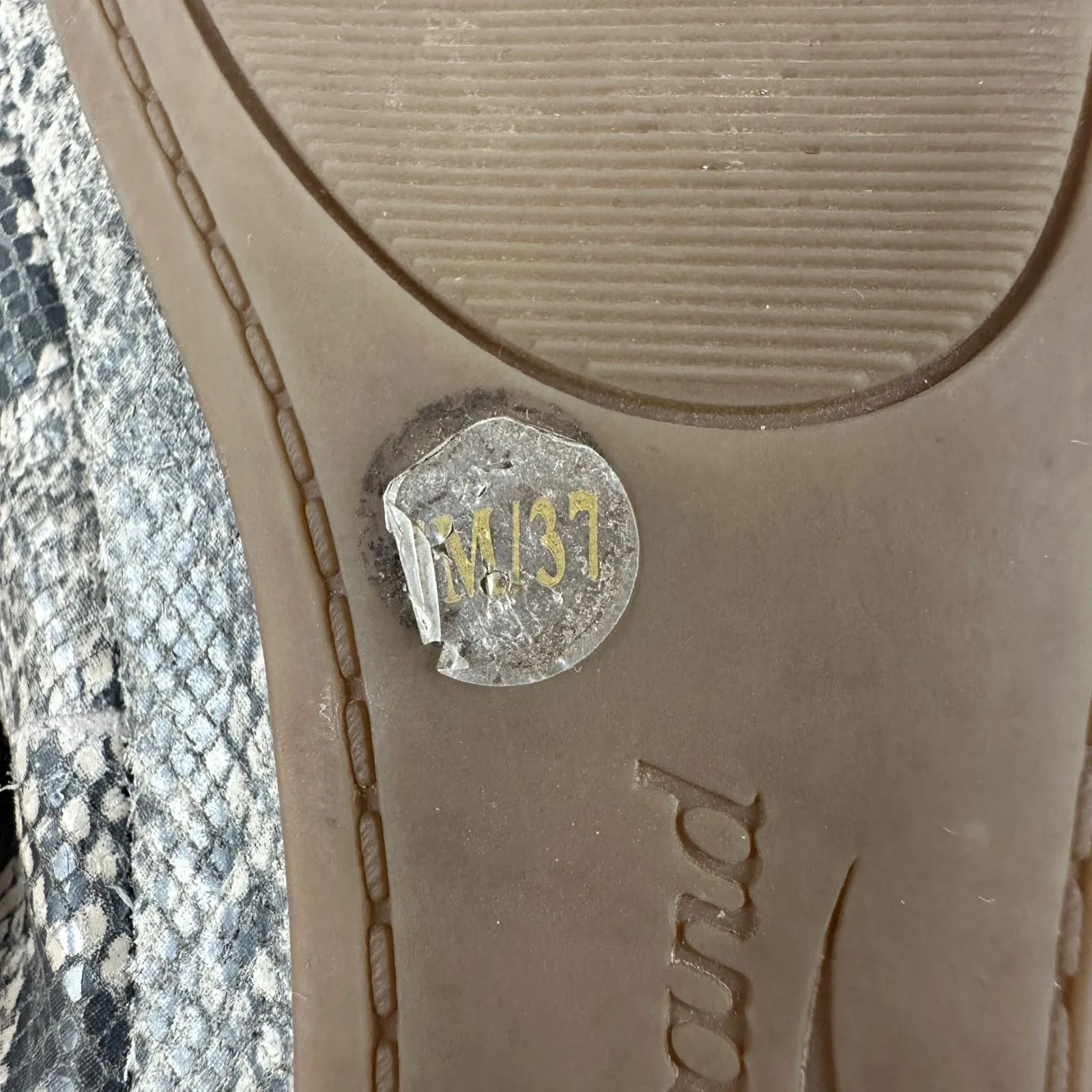 Lucky Brand Womens 7 Ballet Flats Snakeskin Slip On Casual‎ Comfort Shoes - Image 8