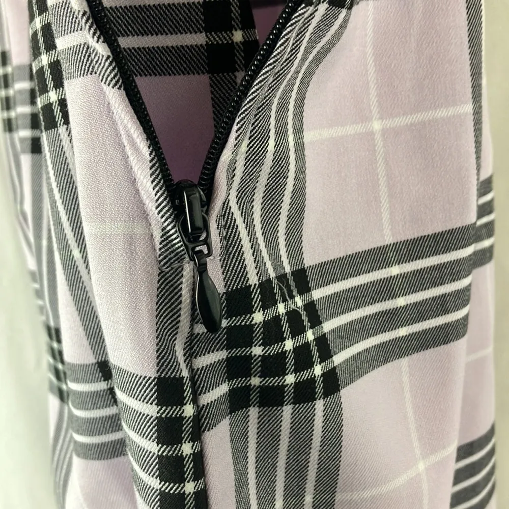 Divided H&M lavender purple and black plaid Y2K inspired dress size XS - Image 10