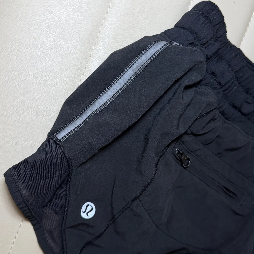 Black Lululemon Athletic Shorts 8 Low Rise 2in inseam hotty hot - Image 3