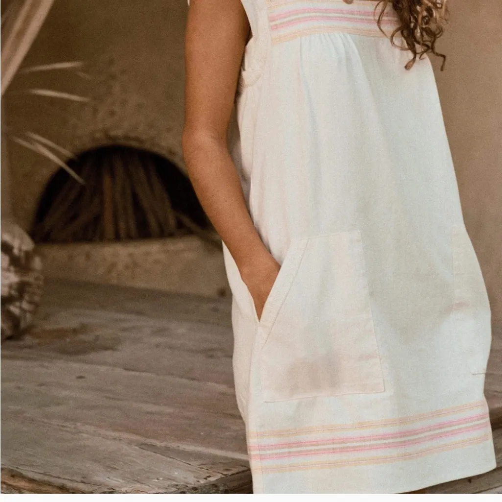 Faherty Hailee mini dress organic cotton with pockets size medium - Image 3