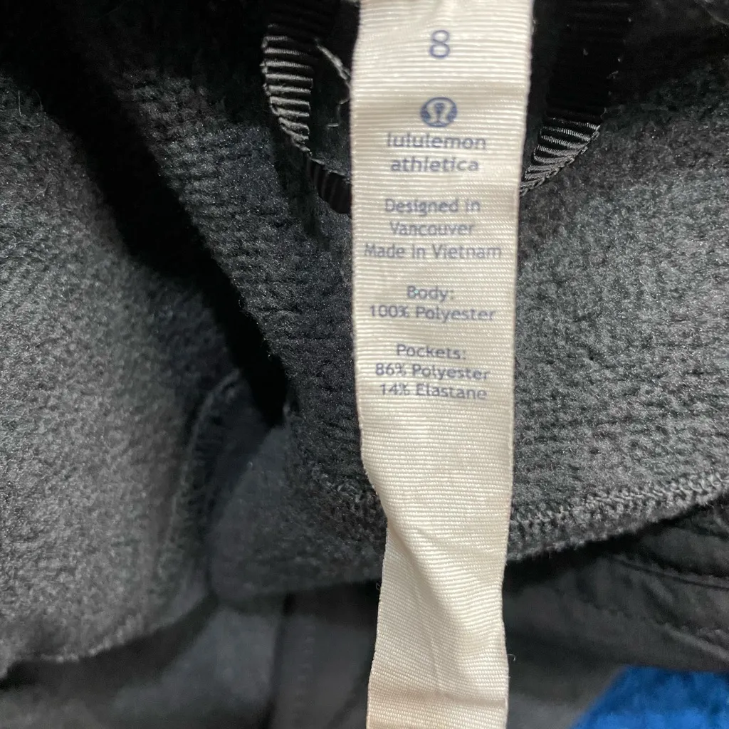 Lululemon Athletica Gray/Black It’s Fleecing Cold Pullover Hoodie Half zip - Image 5
