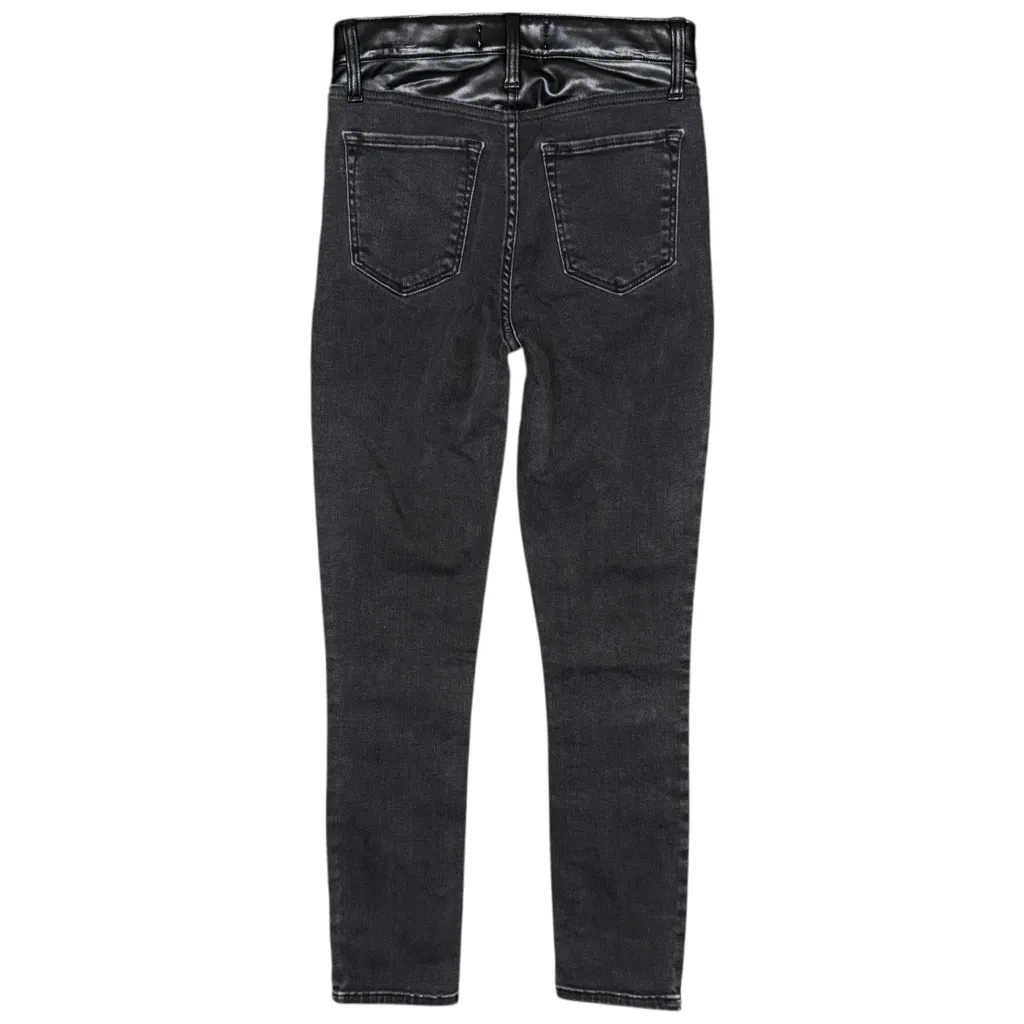 Abercrombie & Fitch Super Skinny Ankle High Rise Mixed Fabric Jeans 25 / 0 Short - Image 3