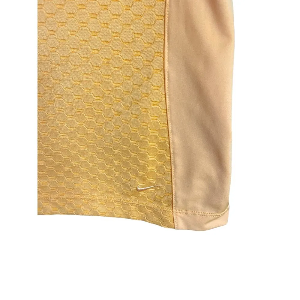 Bright Orange Nike Golf Dri-fit Waffle Texture Sleeveless Polo Size Large - Image 3