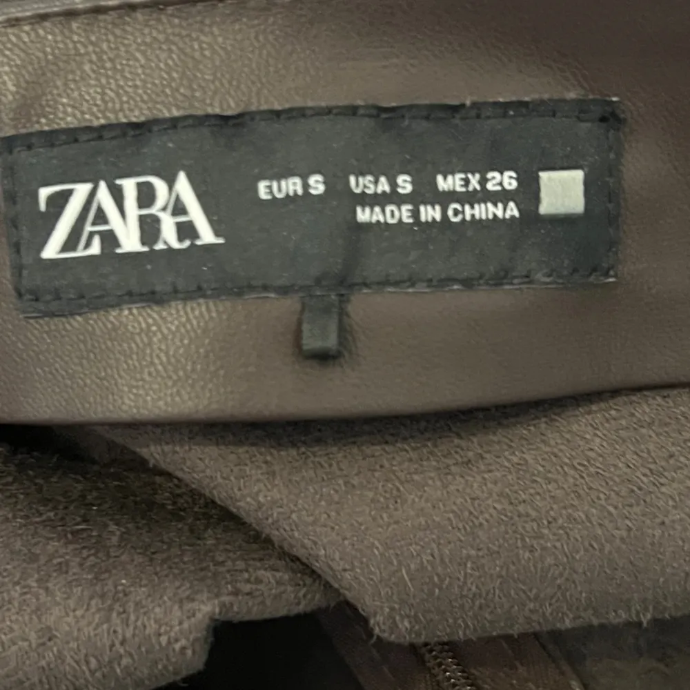 ZARA Women’s Dark Brown Faux Leather Maxi Skirt Size S - Image 3