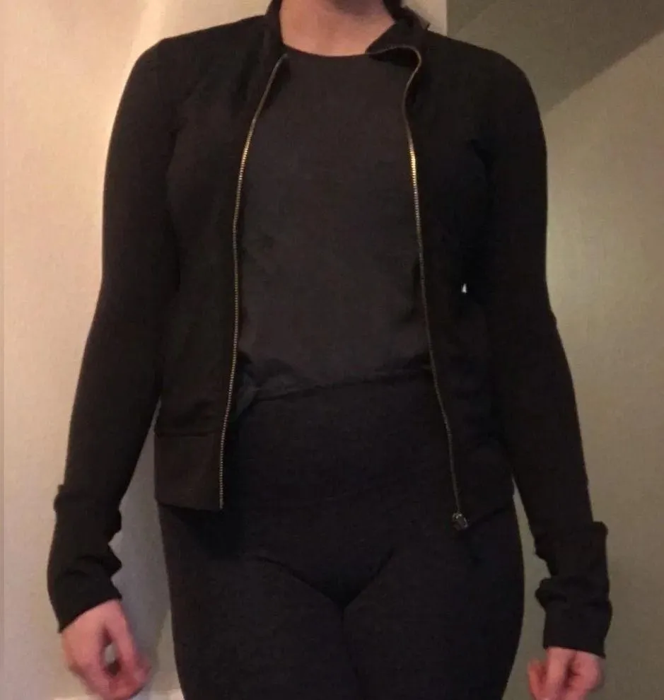 Kate Spade Zip Up Jacket with Floral Mesh Details Size Small - Image 7