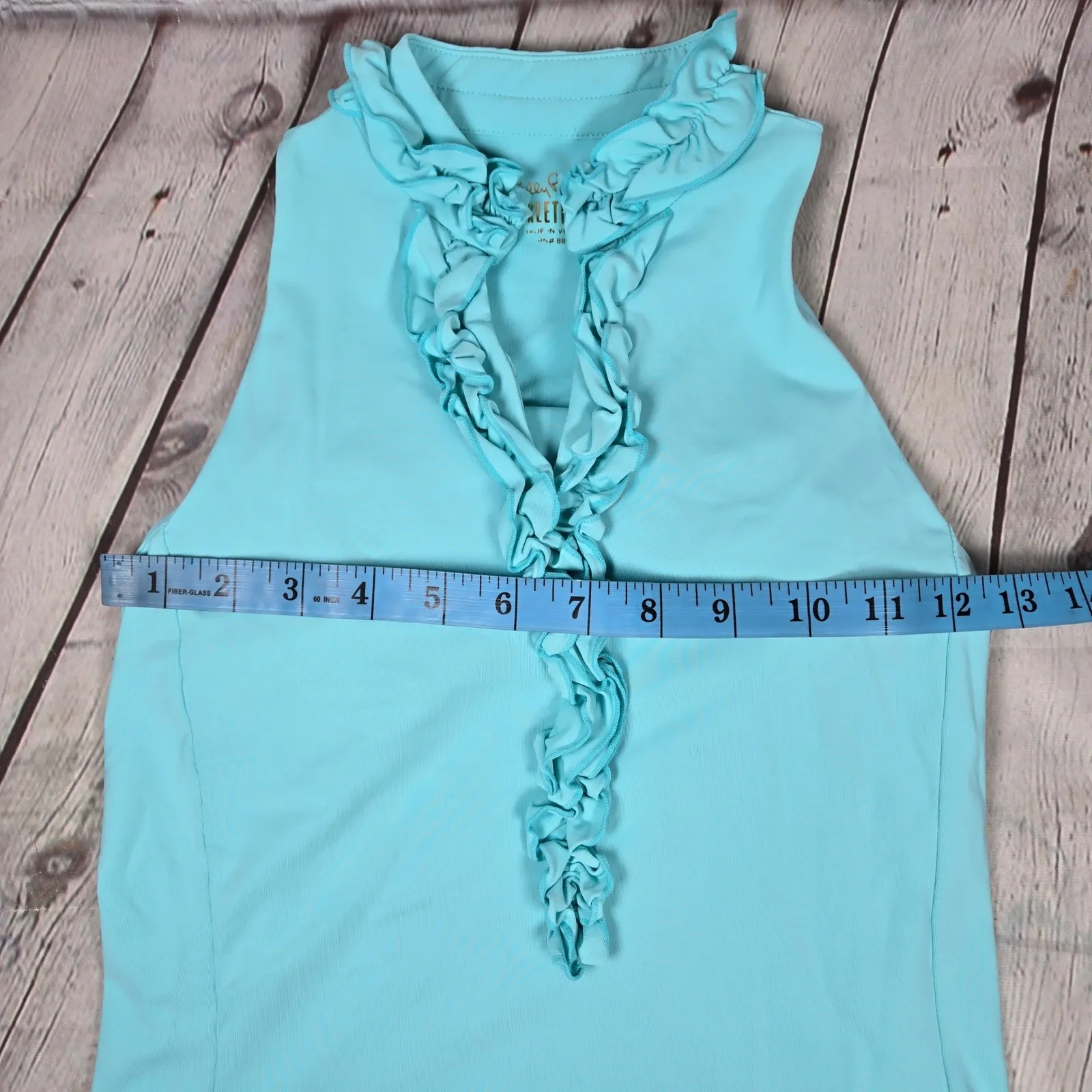 Lilly‎ Pulitzer Lakelyn Luxletic Athletic Golf Tennis Sleeveless Ruffle Top XXS - Image 7