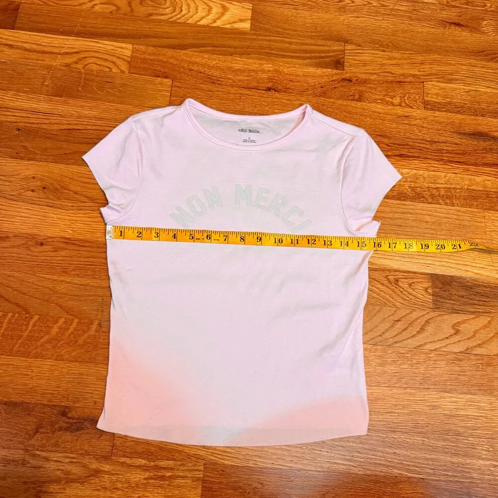 Wild Fable Women Small Non Merci No Thanks Graphic Short Sleeve T-shirt Y2K Cute - Image 2