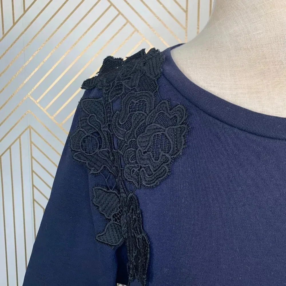 Scotch &‎ Soda Navy Floral Applique Shift Dress - Image 3