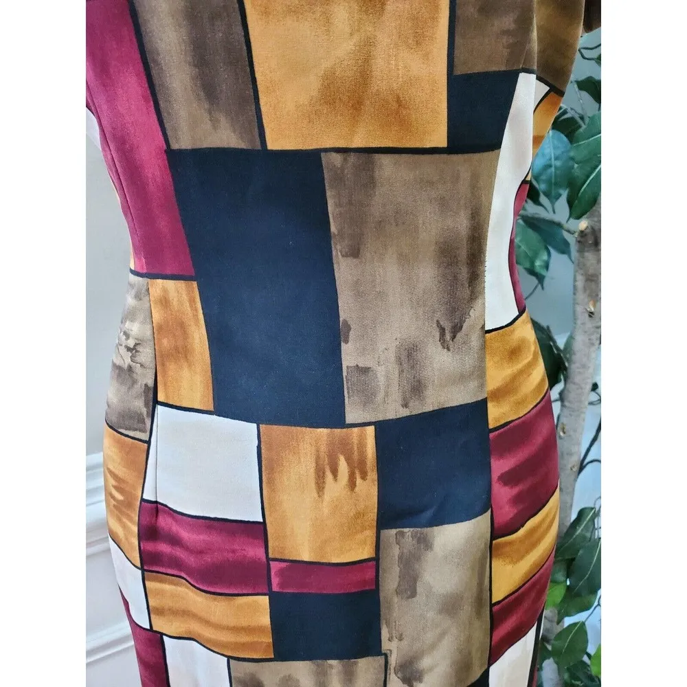 Vintage Jessica Howard Petite Geometric Colorblock Design Classic Retro Style 8 - Image 3