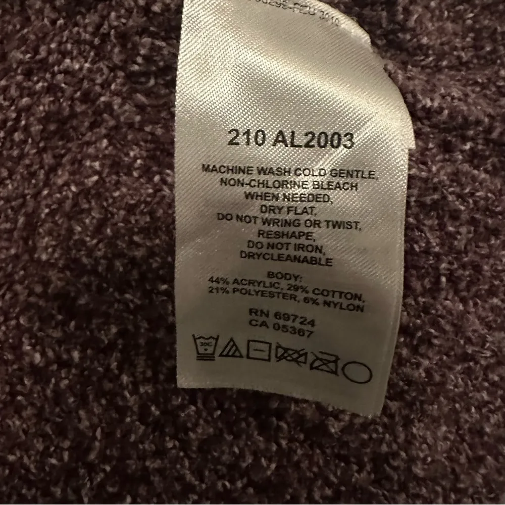 Columbia Sportswear Sweater Purple Marled Chunky V-Neck Textured Top size L - Image 6