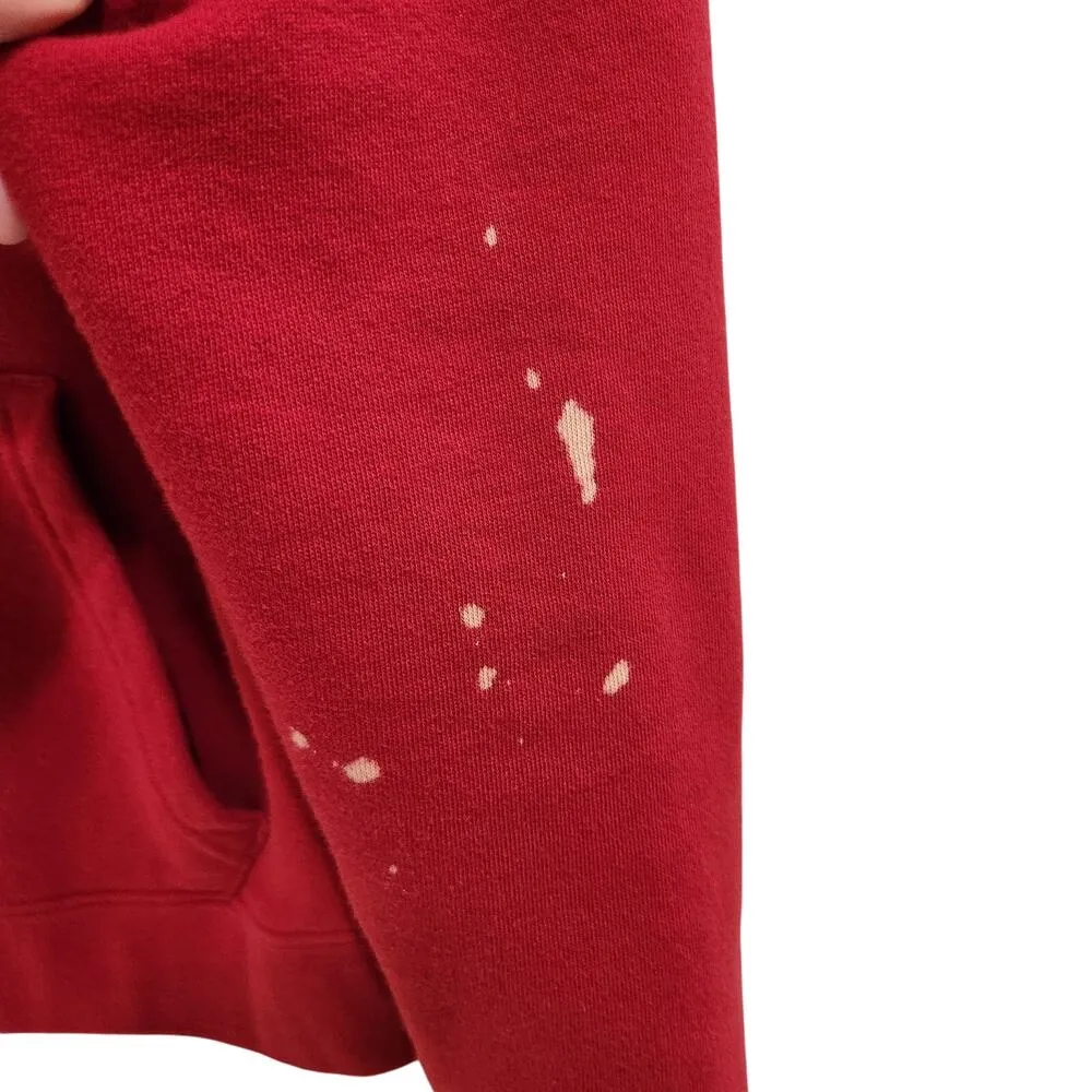 True Religion Classic Full Zip Hoodie Sweatshirt Graphic Print Casual Red Large - Image 10