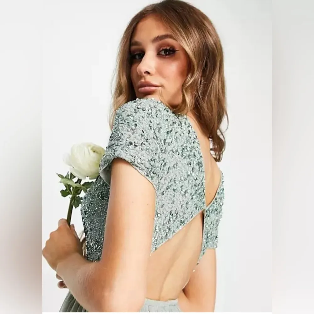 ASOS Beauut Bridesmaid Embellished Dress Size 8 EUC‎ - Image 3