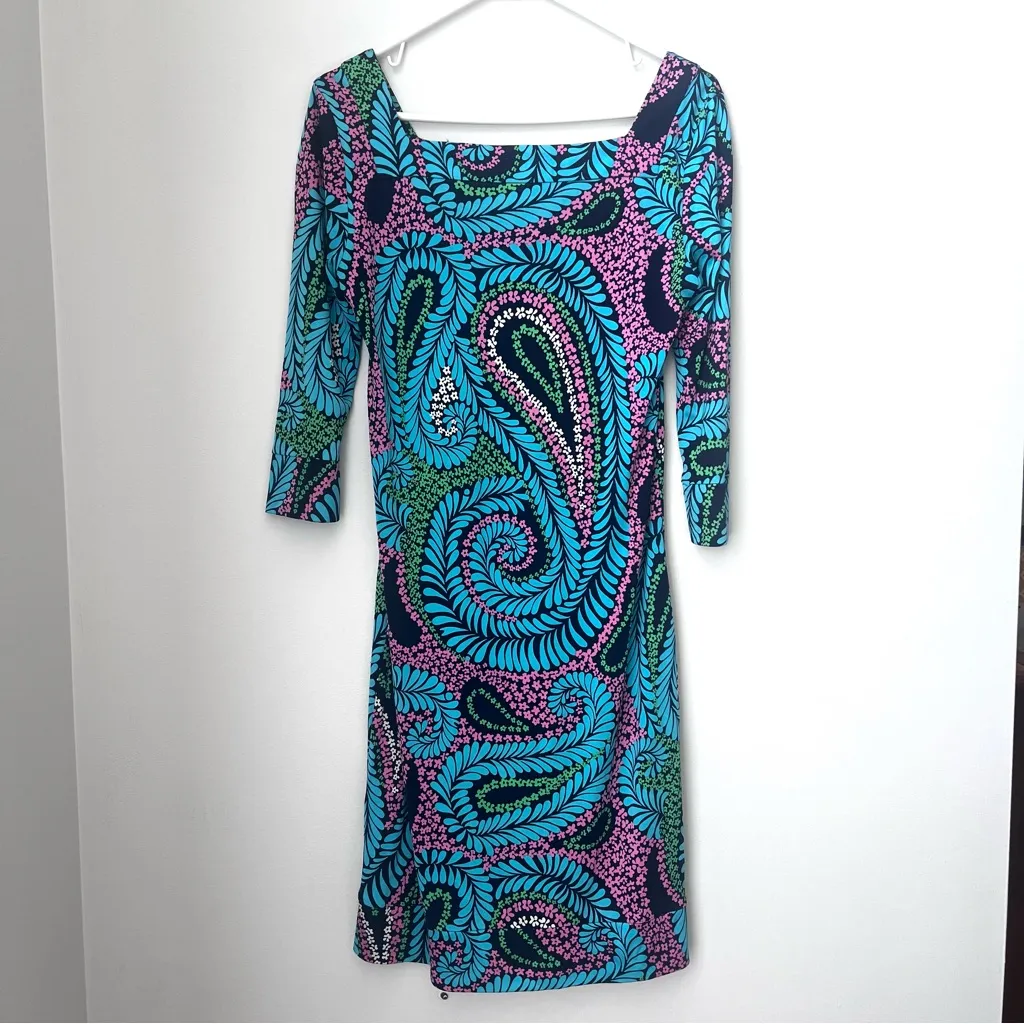 Lilly Pulitzer Newport Silk Paisley Mini Dress Size 8 - Image 5