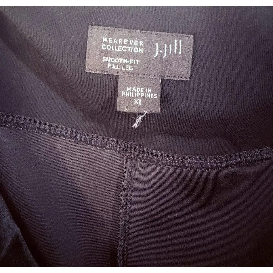 J. Jill Wearever Collection Black Smooth Fit Full Leg Plush Knit Pants Size XL - Image 5